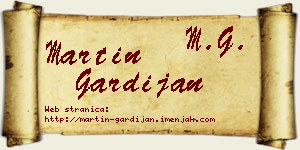 Martin Gardijan vizit kartica